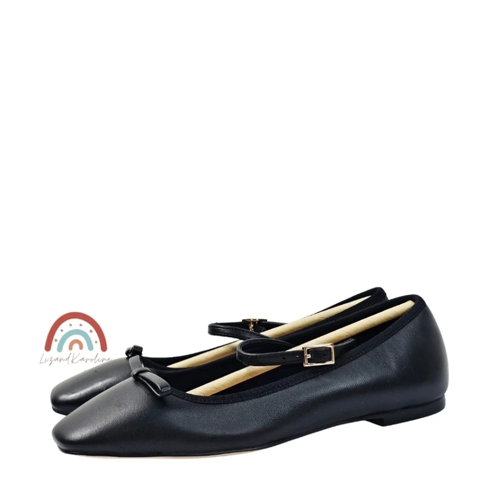 New! Quinn Mary Jane Ballet Flats in Leather